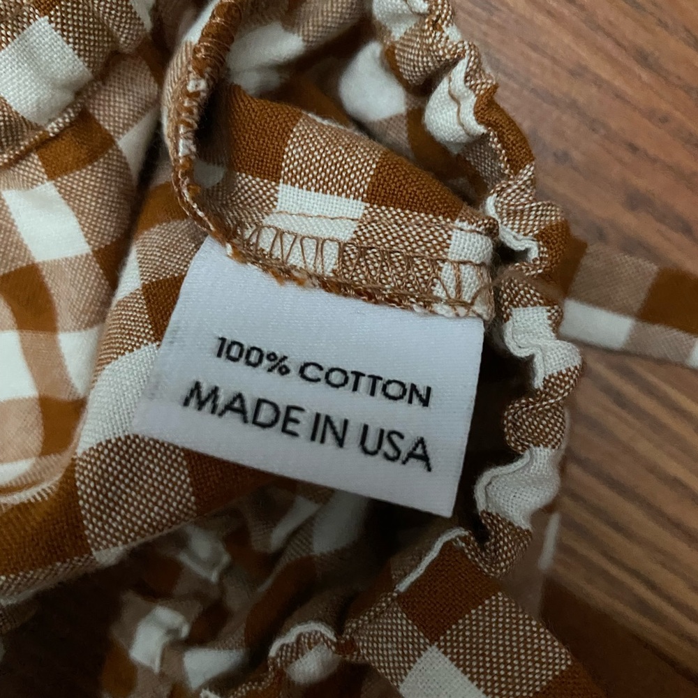 Lykke Wullf Copper Gingham Melon Crop Tank - Picture 4 of 5